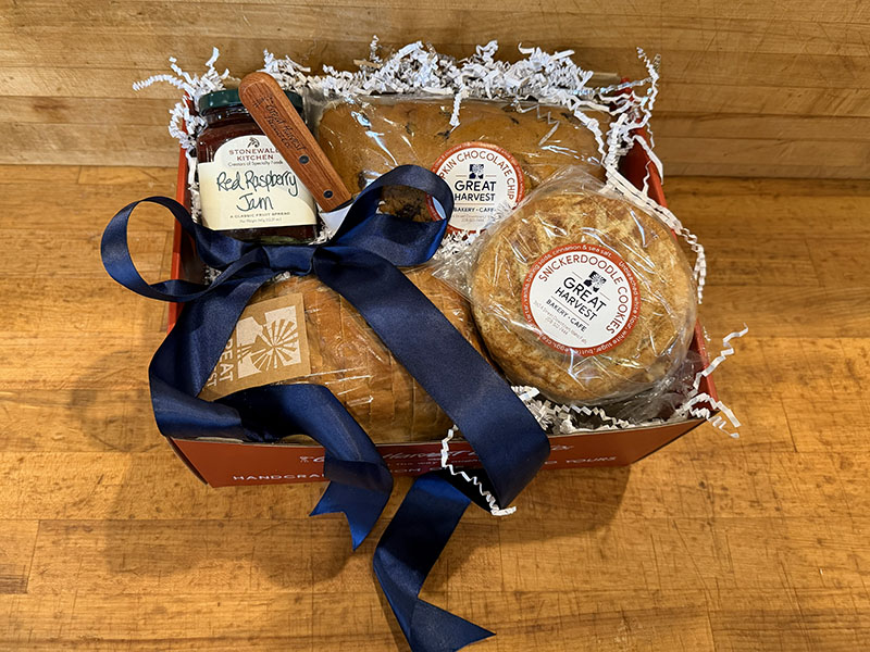 Celebration Gift with breads, cookies, and caramel corn