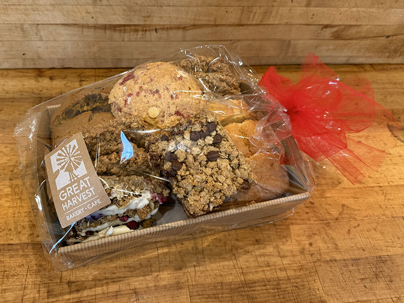 Sweets Tray with assorted cake breads, cookies, and treats